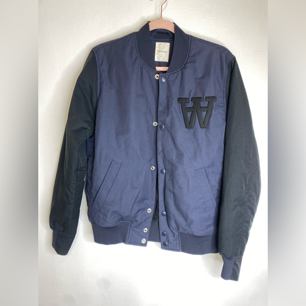 Wood Wood Two-Tone Varsity Jacket